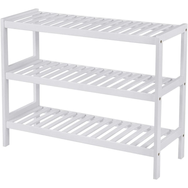 Rootz Bamboo 3-lags skostativ - Baderumsstativ - Opbevaringsstativ - Velegnet til 12 par sko - 70 x 26 x 55 cm