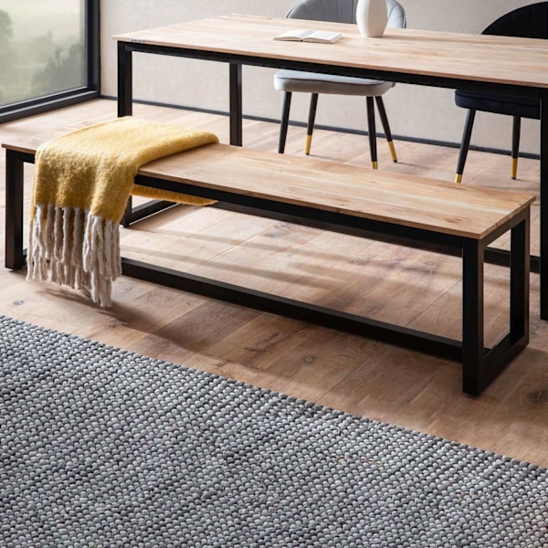 Rootz massiv matbänk - loft stil sittplatser - handgjorda träbank - naturligt träkorn - 120 cm x 40 cm x 45 cm