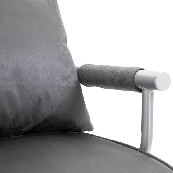 Rootz Relax fåtölj - Gästsäng - Armstöd - 3-i-1 - Schäslong - Dyna - Grå - 65 x 69 x 80 cm