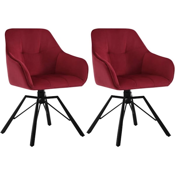 Rootz vridbar matstol - Roterande stol - Ergonomisk stol - 360° vridbar, bekväm design, robust konstruktion - sammet och metall - 58,5 cm x 82,5 cm x