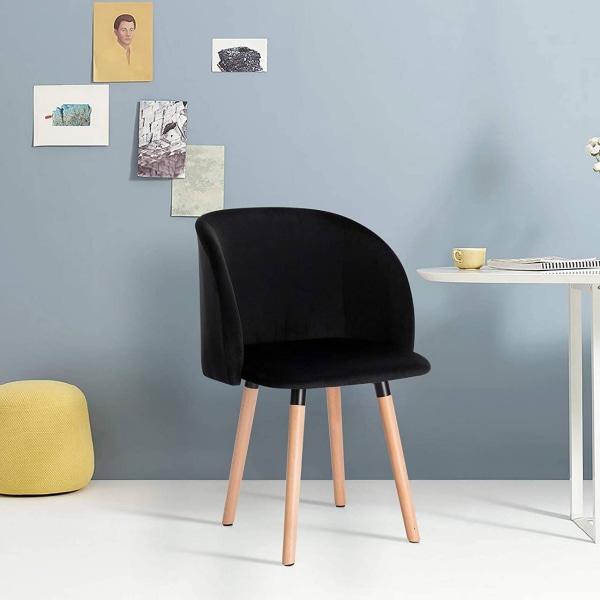 Rootz Ergonomic Dining Chair - Sammetssits - Stödjande ryggstöd - Bekvämt, hållbart, mångsidigt - 45cm x 46cm x 84cm