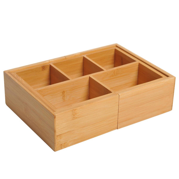 Rootz Drawer Organizer - Brun - Bambu - 9,68 cm x 6,92 cm x 2,75 cm