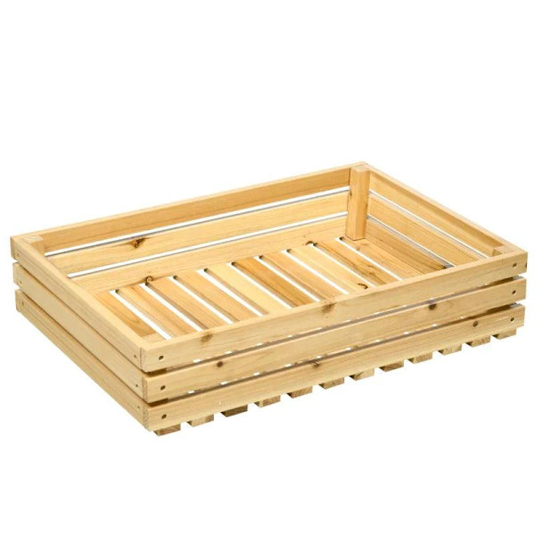 Rootz grøntsagsstativ med 5 hylder - Frugtkasse - Grøntsagskasse - Vejrbestandig - 4 hjul - Naturlig - 73 cm x 45 cm x 91 cm