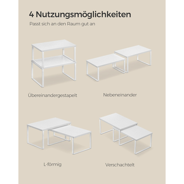 Rootz 4-vånings tårtställ - Cupcakeställ - Metallträmaterial - Enkel montering - Platssparande - Mångsidig användning - 19,5 cm x 29,7 cm x 15,8 cm -