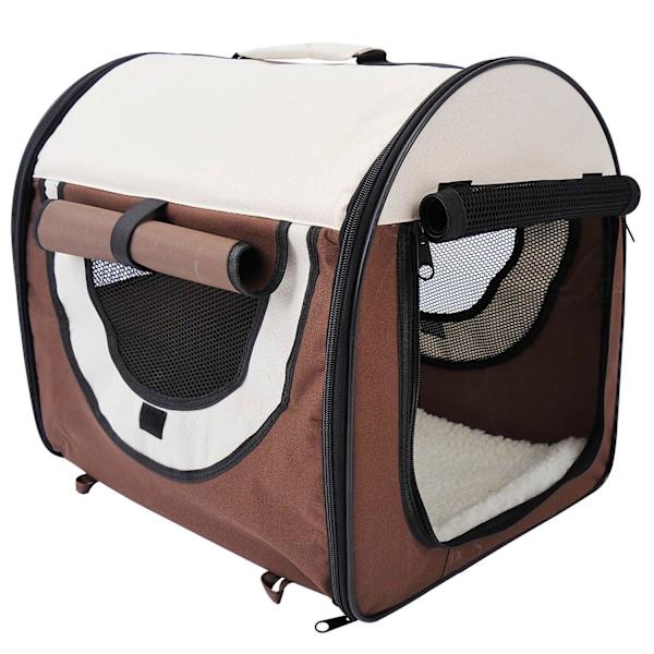 Rootz foldbar hundetransportkasse - brun - stof, PVC, stål - 24,02 cm x 18,11 cm x 20,08 cm