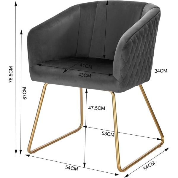Rootz Velvet Dining Chair - Elegant stol - Bekväma sittplatser -