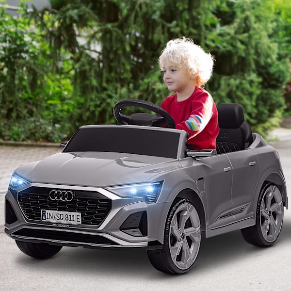 ROOTZ 12V Audi Q8 ETRON ELEKTRISK BØRNE BIL - Fjernstyret - Ride -On Vehicle - Forlygter og musik - 98 cm x 49,5 cm x 43 cm