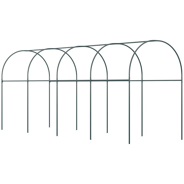 Rootz Plantebeskyttelse Baldakin - Tomatdrivhus - Havely - Buet tag - Stålramme - Kraftig presenning - 400cm x 120cm x 170cm