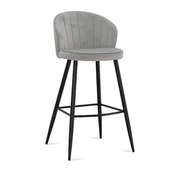 Rootz Scandinavian Design Barstolar - Modern Pall - Sammetssits - Hög komfort - 56cm x 102,5cm x 52,5cm