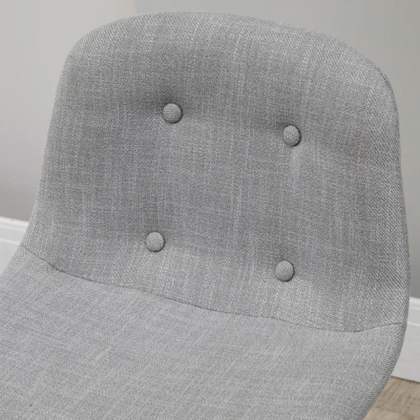 Rootz Barbord - Barstole i industrielt design - Knapsyning - Imiteret linned - Spånplade - Grå + Sort - 120cm x 60cm x 91cm
