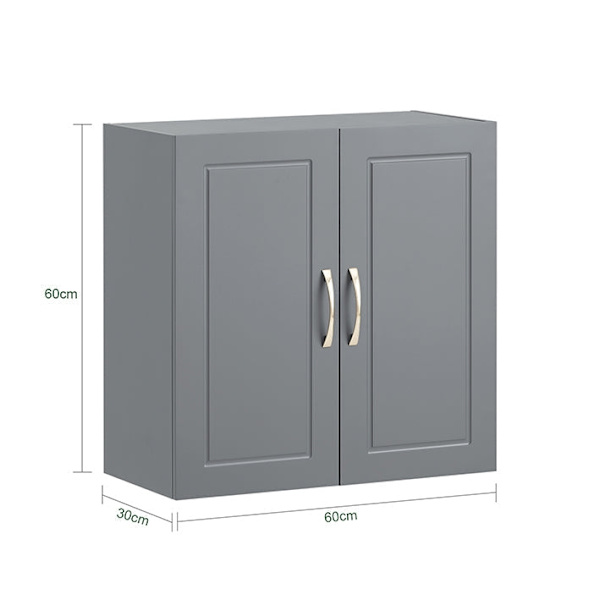 Rootz vægskab - Badeværelsesskab - Medicinskab - Alsidig opbevaring - Justerbare hylder - Robust MDF-konstruktion - 60cm x 60cm x 30cm