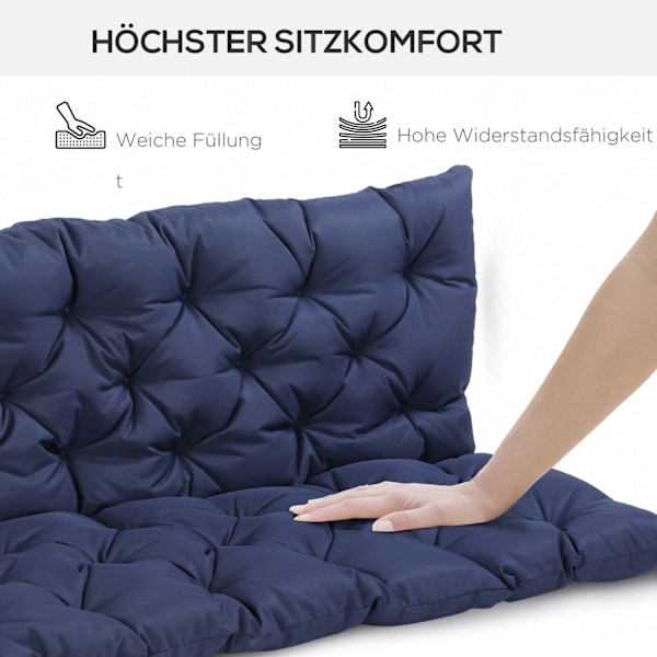 Rootz Garden Seat Puder - Bench Puder - Stolpolstring - Tyk skumkomfort - 150L X 98W X 8D CM