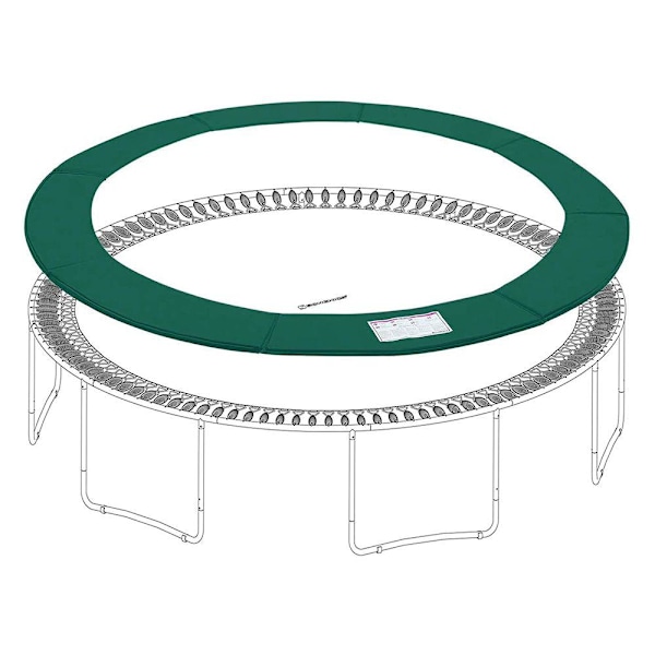 Rootz Trampoline Edge Cover -sisätrampoliini - Ulkotrampoliini - Pyöreä Trampoliinin kansi - Vihreä