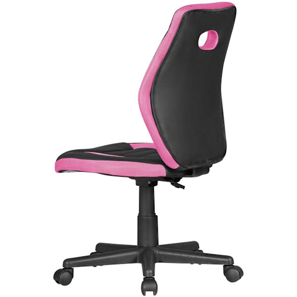 Rootz barnsnurrstol svart - rosa för barn från 6 med ryggstöd - Barnsnurrstol ergonomisk barnkontorsstol - Ungdomsstol justerbar i höjdled - Barnstol