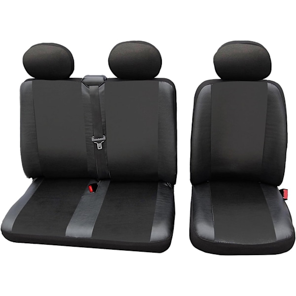 Rootz bilstolsöverdrag - Set med 1+2 - Konstläder - Lättskött - Universal Fit - Polyesterskum - 3-8 mm - Tvättbar - Installationstillbehör - 100 % pol