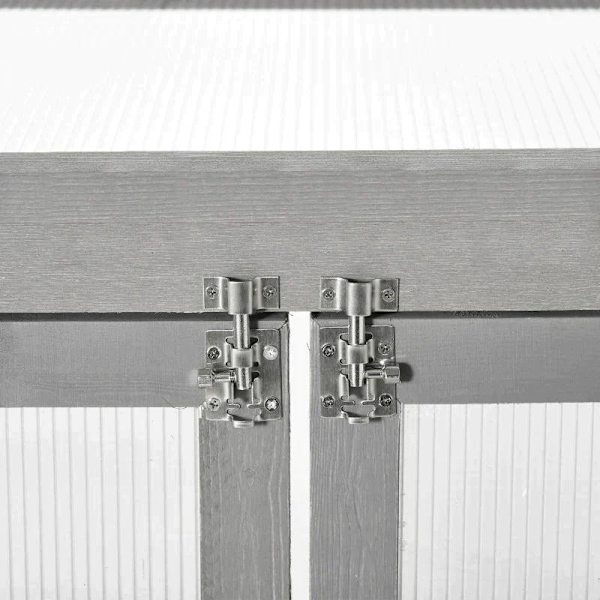 Rootz Greenhouse - Transparent växthus - 3-vånings träväxthus - Trädgårdspolykarbonat kall ram - Grow House - Förvaringshylla - För växter Blommor - M