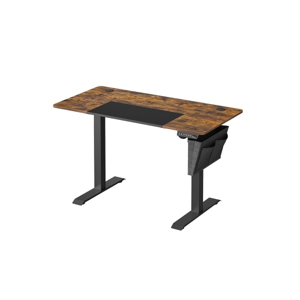 Rootz elektrisk bordstativ - Justerbart stående skrivebord - Højdejusterbart skrivebord - Vintage brun-sort - spånplade og stål - 120 cm x 60 cm x (72