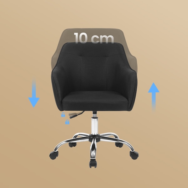 Rootz Justerbar kontorstol - Drejestol - skrivebordsstol - Optimal komfort - 65 x 69 x (83-93) cm