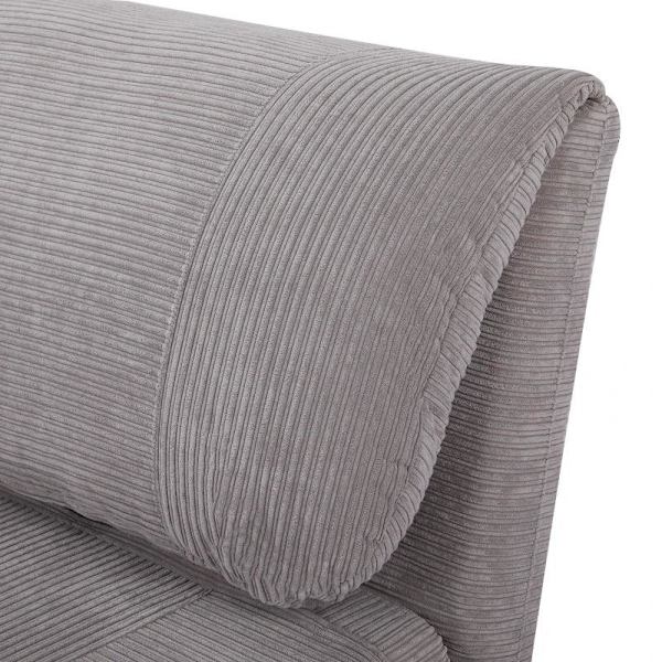 Rootz 2-i-1 Fåtöljsäng - Justerbart nackstöd - Manchesterlook - Grå - 82 cm x 8 cm x 83 cm