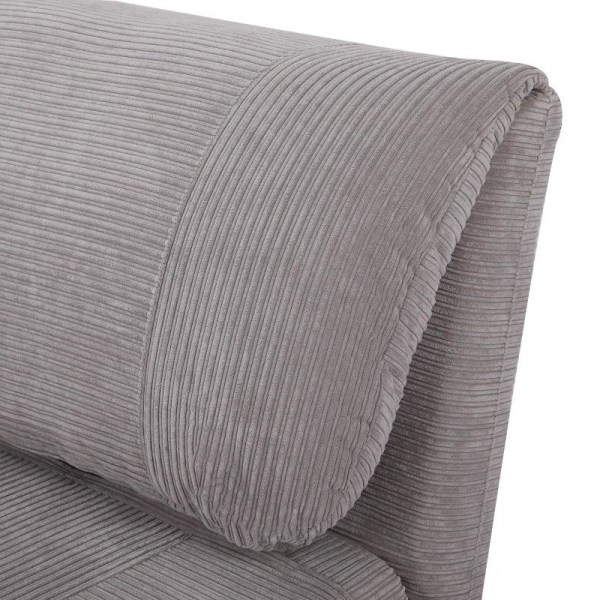 Rootz 2-i-1 lænestolsseng - Justerbar nakkestøtte - Corduroy Look - Grå - 82 cm x 8 cm x 83 cm