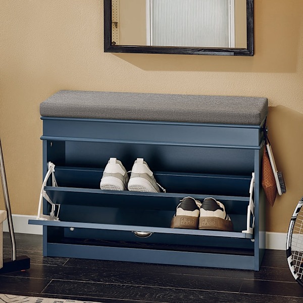 Rootz Shoe Storage -kaappi - jalkineiden järjestäjä - kenkäpidike - tilaa säästävä kenkäteline - läppä - 75x52x24cm