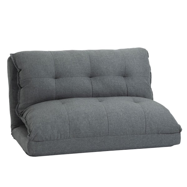 Rootz Elegant Grey Chauffeuse Lattiasohva - Säädettävä Rentoutumistuoli - Lukutuoli - Metallirakenne - 100L x 71L x 54K cm