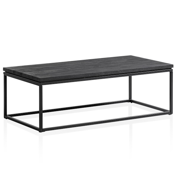 Rootz Modern Design Sofabord - Rektangulært bord - Håndlavet - Unikt - Naturligt trækorn - 120 cm x 60 cm x 40 cm - Mango massivt træ - Pulverlakeret