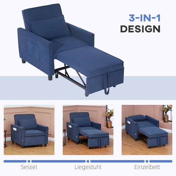 Rootz justerbar corduroy sovstol - konvertibel sängstol - återfåstol - komfort - 74 cm x 84 cm x 81 cm (soffa), 61 cm x 180 cm x 41 cm (säng)