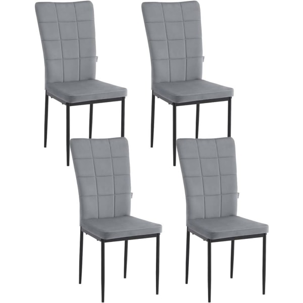 Rootz spisestuestole Sæt med 4 - Fløjlsstole - Polstrede stole -
