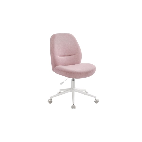 Rootz keinutuoli - Pastellin pinkki - Kääntötuoli - Ergonominen - 59cm x 62cm x 94,5cm - Teräsrunko - Puuvilla-pellavasekoitus - Vaahto - Vaneri