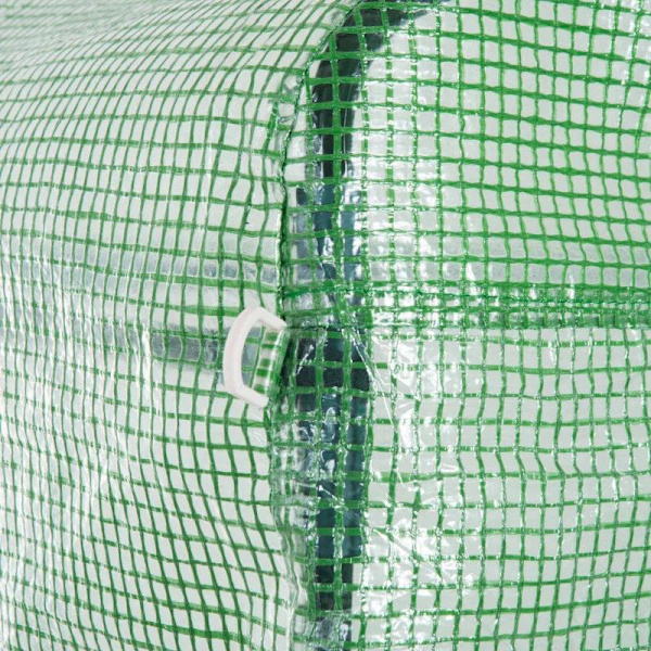 Rootz Greenhouse - Poly Greenhouse - Walk-in Poly Tunnel - Med 4 fönster - Frostskydd - Mörkgrön - 3L x 3W x 2H m