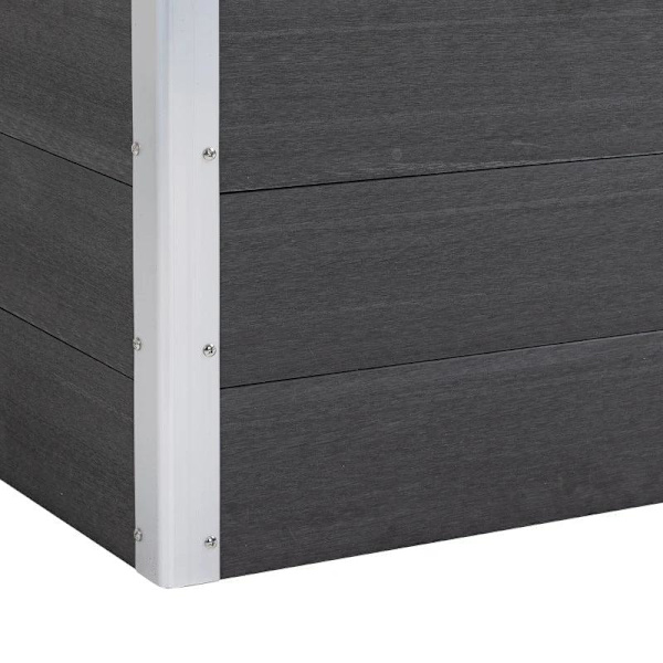 Rootz Planteringslåda - Blomkruka - Blomlåda - WPC/Aluminium - 100 x 50 x 50 cm