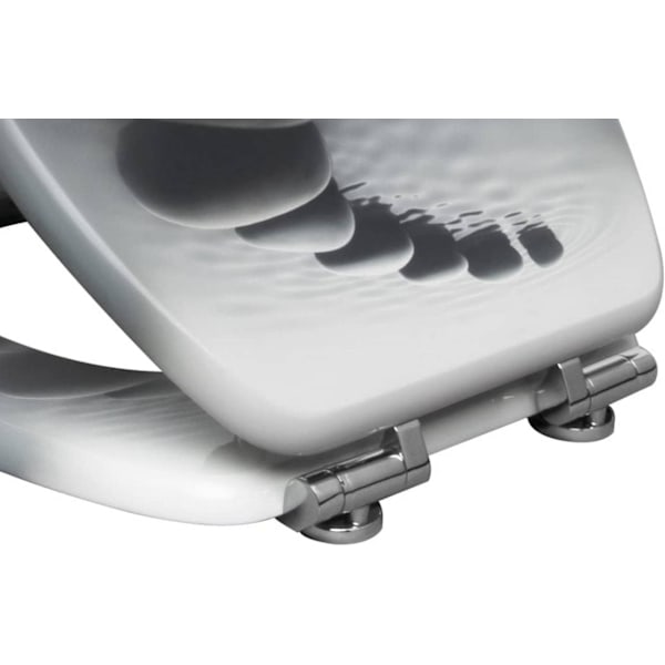 Rootz Soft-Close Toalettsits - Antibakteriell träsits - Vattenavvisande överdrag - Universal O-formad - Halkfri buffert - 37,8 cm x 43,8 cm x 3,2 cm