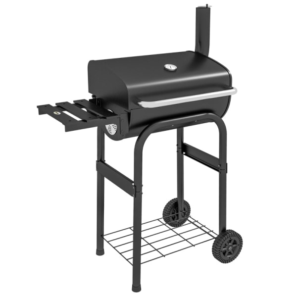 Rootz Charcoal Grill Smoker BBQ - Udendørs Grill - Grill Grill - Stor grilloverflade - Integreret termometer - Praktisk opbevaring - 83 cm x 46,5 cm x