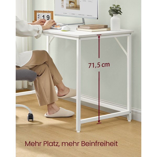 Rootz Modern Desk - Skrivebord - Studiebord - Spånplade og stål - 60 cm x 120 cm x 76 cm