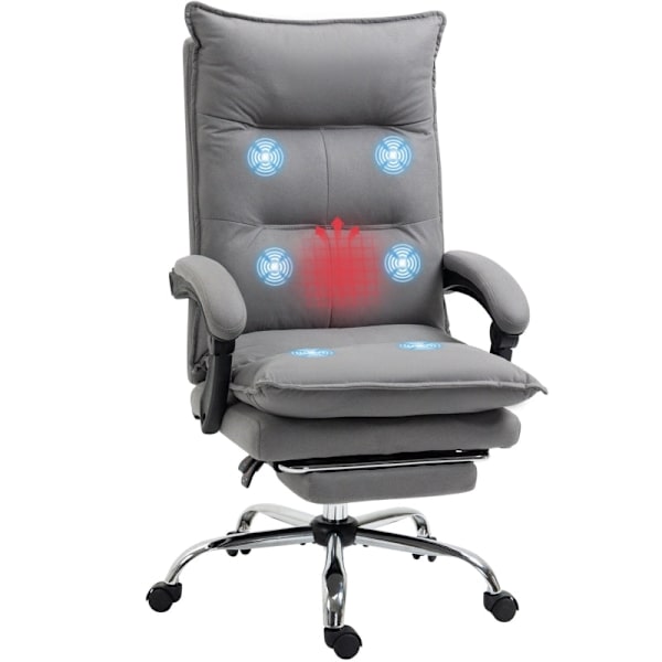 Rootz Vinsetto -toimistotuoli - Ergonominen työtuoli - Hieronta- ja lämmitystuoli - Äärimmäistä mukavuutta - 155° kallistus ja jalkatuki - Säädettävä