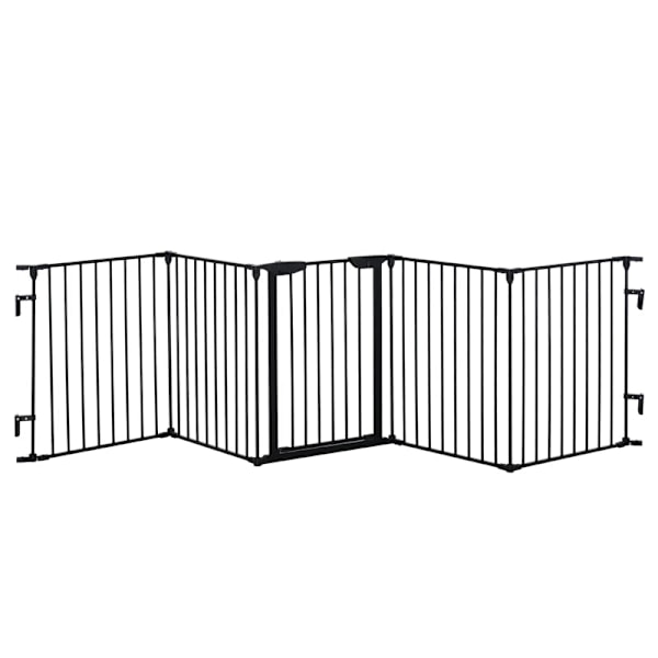 Rootz 2-in-1 Barrier Dog Leikkikehä - Lemmikkiaita - Turvaportti - Turvallinen ja kokoontaitettava - 300 cm x 3 cm x 74,5 cm täysin pidennetty