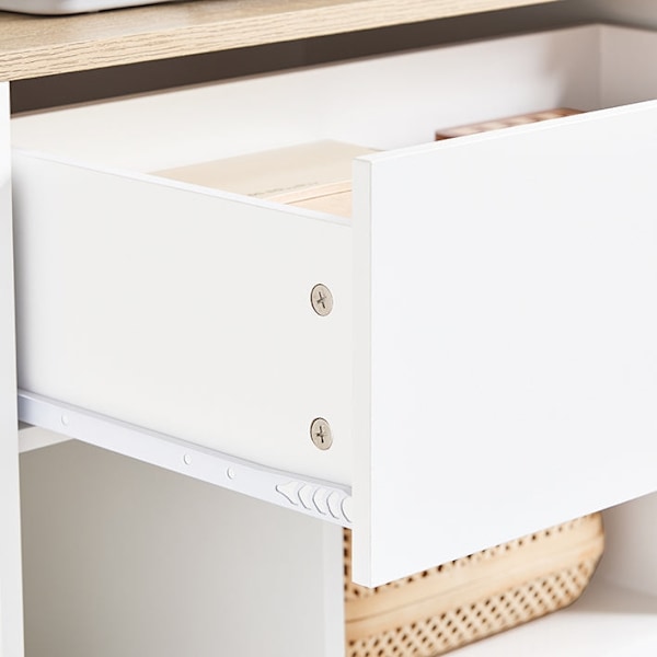 Rootz Rolling Printer Table - Movable Printer Stand - Portable Desk - Holder 65 kg - 63x88x42cm - Let samling