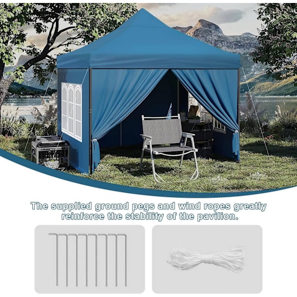 Rootz Folding Garden Gazebo - Utomhuspaviljong - Pop Up Canopy - UV-skydd - 289cm x 330cm x 289cm