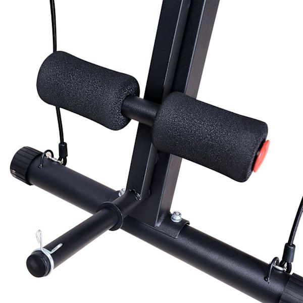 Rootz vægtbænk multifunktionel - sort, rød - stål, abs, Eva - 21,26 cm x 62,99 cm x 41,73 cm