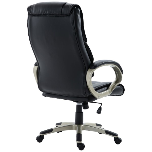 Rootz drejestol - sort - læder, nylon, metal - 22,83 cm x 27,55 cm x 48,81 cm
