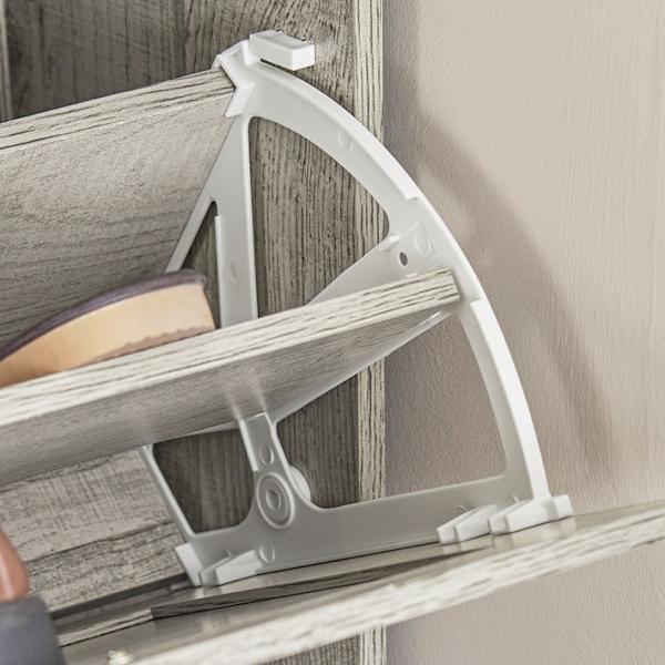 Rootz skoskab med vippelås - Skoopbevaring - Skoopbevaring - Vægsikker - Multifunktionel topplade - 60 cm x 79 cm x 23 cm