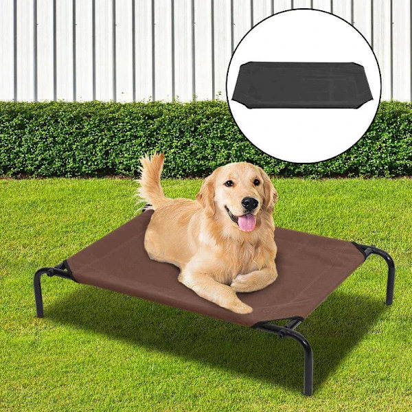 Rootz Hundeseng - Udendørs Hundeseng - Katteseng - Husdyrseng - Soveplads - Udskiftningsbetræk - 110 X 68 X 20 Cm