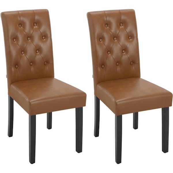 Rootz Spisestuestol - Højrygget Stol - Imiteret læderstol - Ergonomisk design - Nem vedligeholdelse - Robust konstruktion - 44cm x 99cm x 59cm