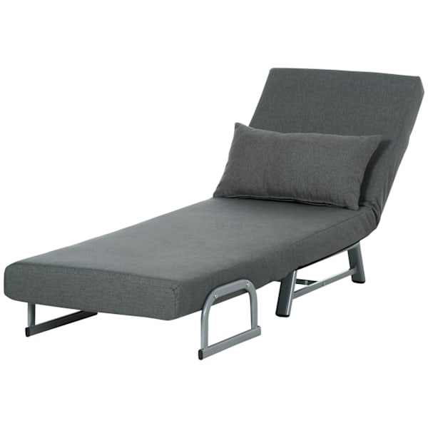 Rootz fåtöljbädd - liggande stol - vikbar stol - maximal komfort - grå - 73x60x81cm