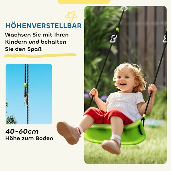 Rootz Children's Swing Set - Rock Seats - Legepladsudstyr - Vejrbestandig - 238 cm x 180 cm x 182 cm