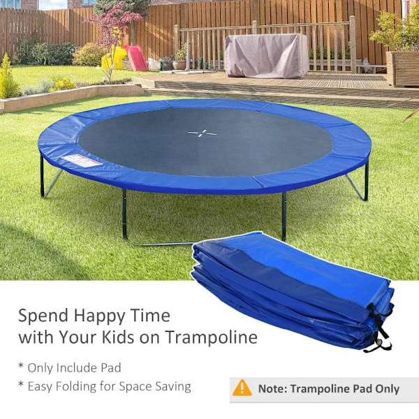 Rootz Trampolin Edge Cover - Trampolin Pad - Safety Pad - Foam Vaddering - Blå
