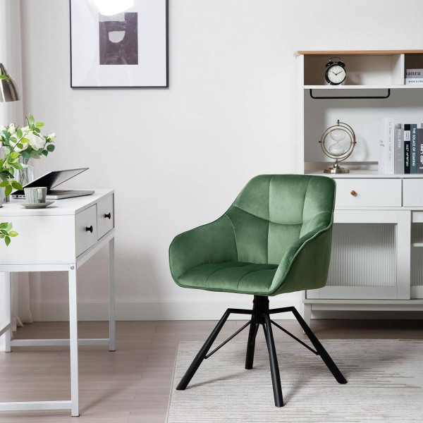 Rootz Swivel Dining Chair - Roterande Stol - Velvet Office Chair - Ergonomisk design - Lyxig komfort - Hållbar konstruktion - 58,5 cm x 82,5 cm x 54,5