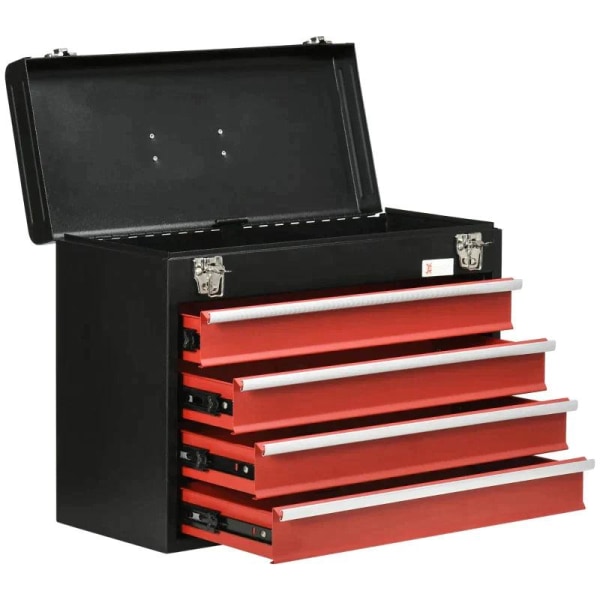 Rootz Værktøjskasse - Værktøjskasse - 4 skuffer - Låsbar - Stålh