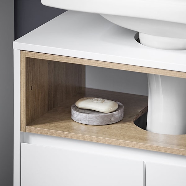 Rootz Sink Cabinet - Vanity Storage - MDF & PB Materiale - forhindrer trærot - 60x61x30cm